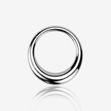 Implant Grade Titanium Smooth Hollow Crescent Clicker Hoop Ring