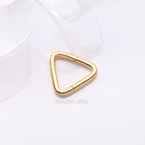 Detail View 1 of Implant Grade Titanium Golden Triangle Basic Geometric Clicker Hoop Ring