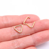 Detail View 2 of Implant Grade Titanium Golden Triangle Basic Geometric Clicker Hoop Ring