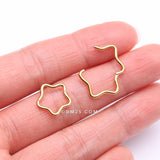 Detail View 2 of Implant Grade Titanium Golden Star Basic Geometric Clicker Hoop Ring