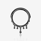 Implant Grade Titanium Black PVD Dripping Ooze Clicker Hoop Ring