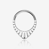 Implant Grade Titanium Grand Tiara Teardrop Clicker Hoop Ring