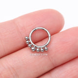 Detail View 2 of Implant Grade Titanium Bali Beads Clicker Hoop Ring