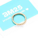 Detail View 4 of Implant Grade Titanium Golden Pyramid Studded Geometric Seamless Clicker Hoop Ring