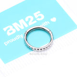 Detail View 4 of Implant Grade Titanium Pyramid Studded Geometric Seamless Clicker Hoop Ring