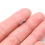 Detail View 2 of Implant Grade Titanium Pyramid Studded Geometric Seamless Clicker Hoop Ring