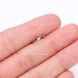 Detail View 2 of Implant Grade Titanium Diamond Cut Faceted Seamless Clicker Hoop Ring
