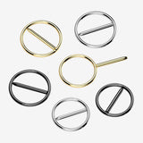 Detail View 1 of A Pair of Implant Grade Titanium Golden Basic Hoop Nipple Clicker