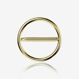 A Pair of Implant Grade Titanium Golden Basic Hoop Nipple Clicker
