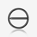 A Pair of Implant Grade Titanium Black PVD Basic Hoop Nipple Clicker