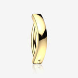 Implant Grade Titanium Golden Minimalist Convex Curved Bar Belly Clicker