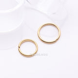 Implant Grade Titanium PVD Golden Seamless Bendable Hoop Ring