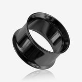 A Pair of Implant Grade Titanium Blackline Double Flared Ear Gauge Tunnel Plug