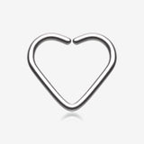 Niobium Heart Bendable Hoop Ring