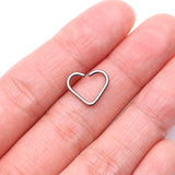 Detail View 2 of Niobium Heart Bendable Hoop Ring