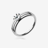 Triple Stacked Design Sparkle Bendable Hoop Ring