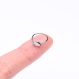 Detail View 2 of Classic Marquise Gem Sparkle Bendable Hoop Ring-Clear Gem