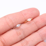 Detail View 3 of Golden Classic Marquise Gem Sparkle Bendable Hoop Ring-Clear Gem
