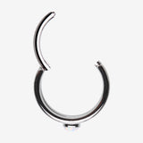 Detail View 1 of Double Hoop Fire Opal Sparkle Seamless Clicker Hoop Ring