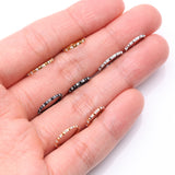 Detail View 3 of Blackline Pyramid Studded Multi-Gem Sparkles Geometric Seamless Clicker Hoop Ring-Clear Gem
