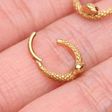 Detail View 3 of Golden Slithering Snake Steel Seamless Clicker Hoop Ring