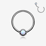 Fire Opal Sparkle CBR Style Seamless Clicker Hoop Ring