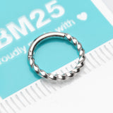 Detail View 2 of Twisted Metal Seamless Clicker Hoop Ring