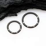 Detail View 2 of Blackline Multi-Gem Seamless Clicker Hoop Ring-Clear Gem
