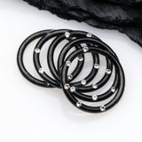 Detail View 3 of Blackline Multi-Gem Seamless Clicker Hoop Ring-Clear Gem