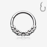 Laurel Wreath Seamless Clicker Hoop Ring