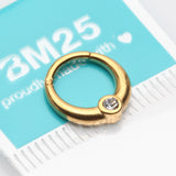 Detail View 2 of Golden Sparkle Eclipse Seamless Clicker Hoop Ring