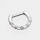 Detail View 2 of Opal Paradigm Septum Clicker-Clear Gem
