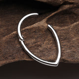 Detail View 3 of Classic Teardrop Seamless Clicker Hoop Ring