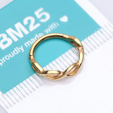 Detail View 3 of Golden Infinity Loop Steel Seamless Clicker Hoop Ring