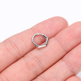 Detail View 2 of Majestic Hexa Steel Seamless Clicker Hoop Ring