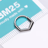 Detail View 3 of Majestic Hexa Steel Seamless Clicker Hoop Ring