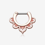 Rose Gold Imperial Filigree Septum Clicker