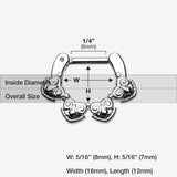 Tribal Tetra Septum Clicker-Steel