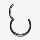 Detail View 1 of Blackline Triple Hoop Steel Seamless Clicker Hoop Ring