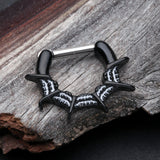 Detail View 1 of Blackline Spiderweb Clicker Ring-Black/White