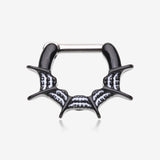 Blackline Spiderweb Clicker Ring