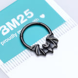 Detail View 3 of Blackline Night Bat Steel Seamless Clicker Hoop Ring