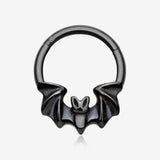 Blackline Night Bat Steel Seamless Clicker Hoop Ring