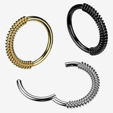 Detail View 1 of Spring Coil Clicker Hoop Ring