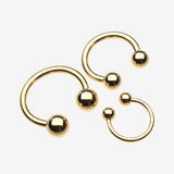 Gold Plated Basic Horseshoe Circular Barbell*