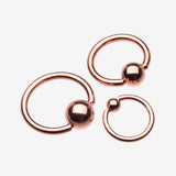 Rose Gold Plated Basic Captive Bead Ring-Rose Gold