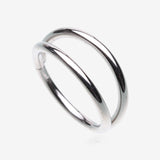 Double Hoop Steel Seamless Clicker Hoop Ring