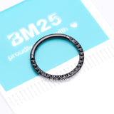 Detail View 3 of Blackline Pyramid Studded Geometric Seamless Clicker Hoop Ring