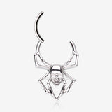 Detail View 1 of Venomous Skull Spider Steel Clicker Hoop Ring