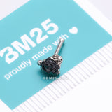 Detail View 4 of Vintage Gothic Black Rose Nose Stud Ring